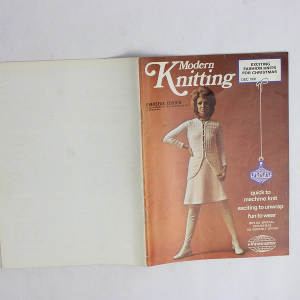 Vintage Modern Knitting Magazine Machine Knitting December 1970 Machine Knitting