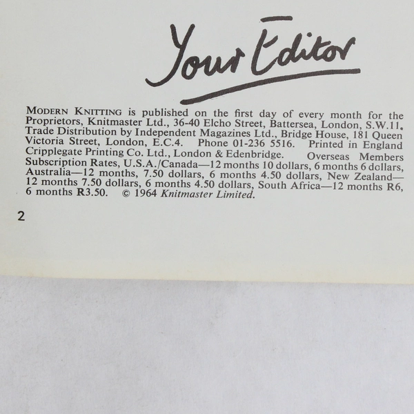 Vintage Modern Knitting Magazine Machine Knitting January 1971 New Year Fashion