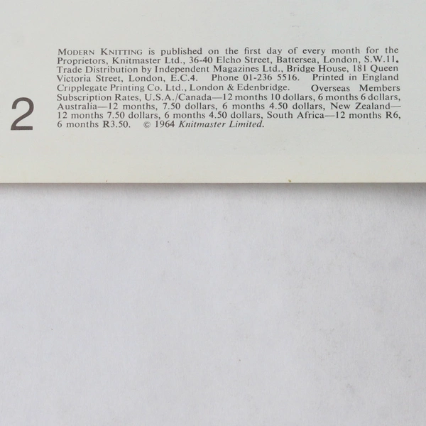 Vintage Modern Knitting Magazine Machine Knitting March 1971