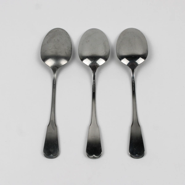 Lot of 3 Oneida Plymouth Rock Serving Spoons Stainless Flatware Replacements