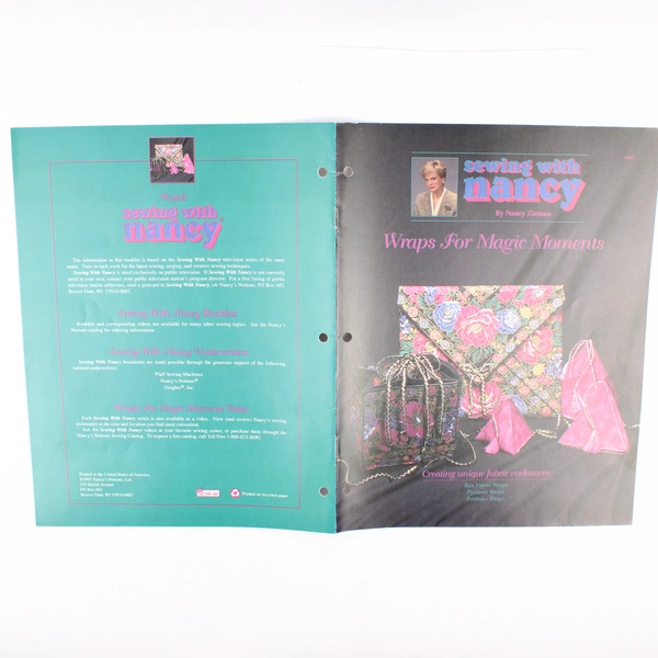 Sewing With Nancy by Nancy Zieman Features Wraps For Magic Moments 1995 PB