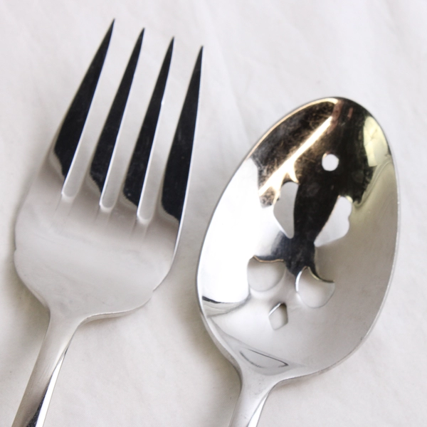 Lot Of 7 Continental Classic Wallace Serving Set Forks & Spoons Stainless Steel 