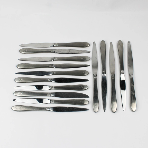 Lot of 15 Oneida Community Estate Monogram Letter Openers Stainless Steel 