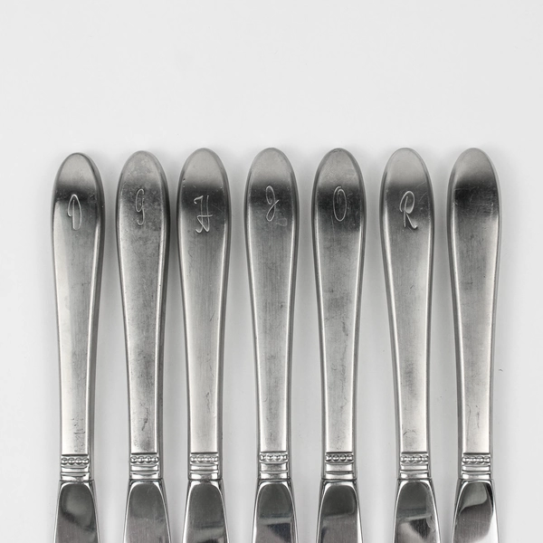 Lot of 15 Oneida Community Estate Monogram Letter Openers Stainless Steel 