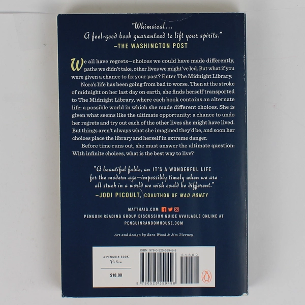 The Midnight Library by Matt Haig 2020 Paperback Novel