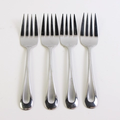 Lot of 4 Oneida Satin Sand Dune Stainless Cold Meat Serving Forks 8.5 Inches
