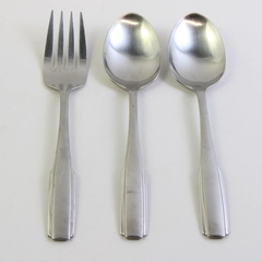 A Lot of 3 Oneida Satin Fremont Stainless Serving Items 2 Serving Spoons 1 Fork