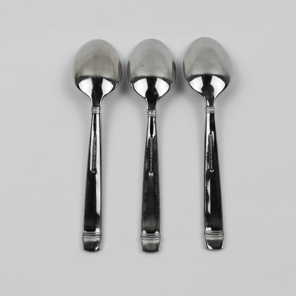 A Lot of 3 Reed & Barton 18/8 Stainless Durham-Matte Oval Soup Spoons 7 Inches