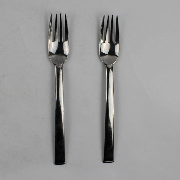 Lot of 2 Dansk Flatware Ameni.T 18/10 Stainless Cold Meat Forks 9.5 Inches