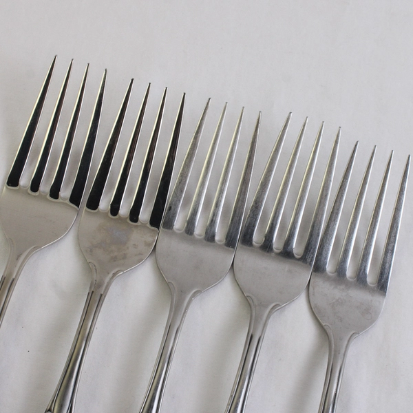 Lot of 5 Noritake Sylvia Forks Flatware Stainless Steel 18/8 Japan Satin Finish