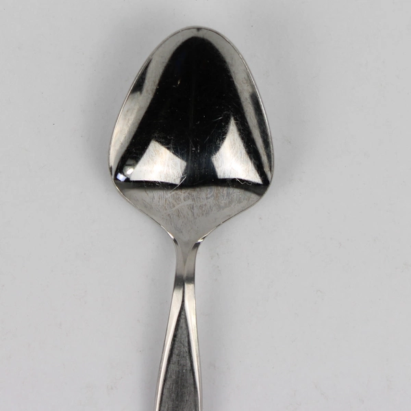 Lot of 2 Noritake Linden Pattern 18/8 Stainless Sugar Spoons 6 Inches