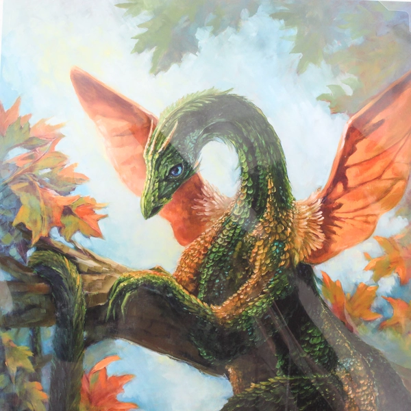 2014 Carrie Ann Truitt Dragonis Magnificus Verdans Dragon Art Print Matted