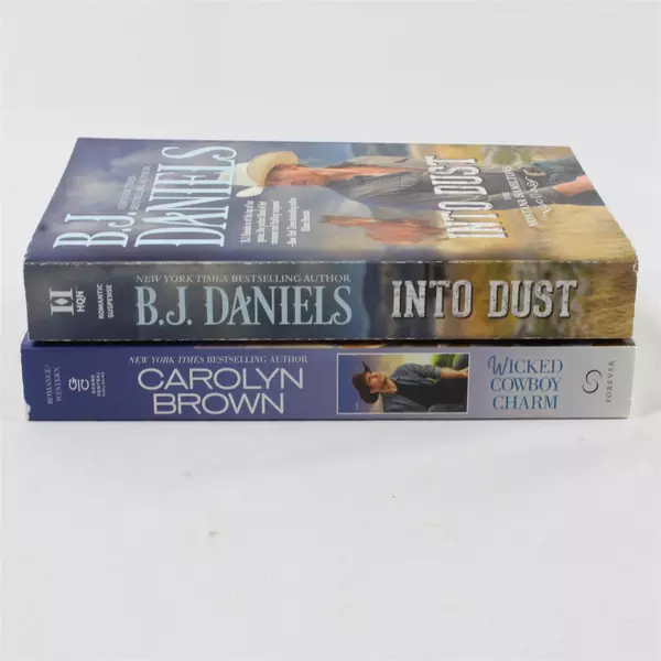 Lot of 2 Western Romance Novels Into Dust & Wicked Cowboy Charm 