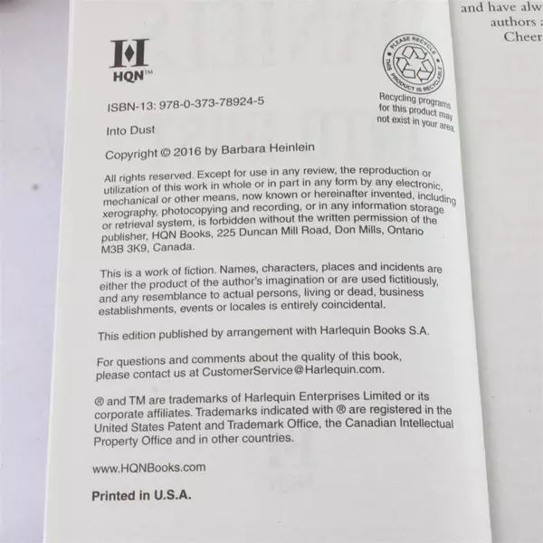 Lot of 2 Western Romance Novels Into Dust & Wicked Cowboy Charm 