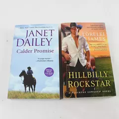 Lot of 2 Western Romance Novels Calder Promise & Hillbilly Rockstar