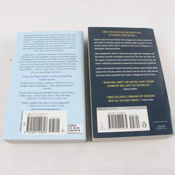 Lot of 2 Western Romance Novels Calder Promise & Hillbilly Rockstar