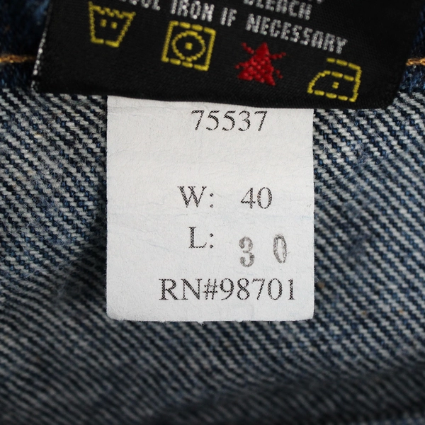 Vintage Prison Blues Men's 40x30 Denim Carpenter Jeans Made in USA