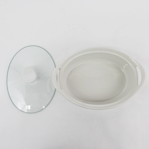 Corning Ware French White Lidded 1.5QT Oval Stoneware Casserole Dish