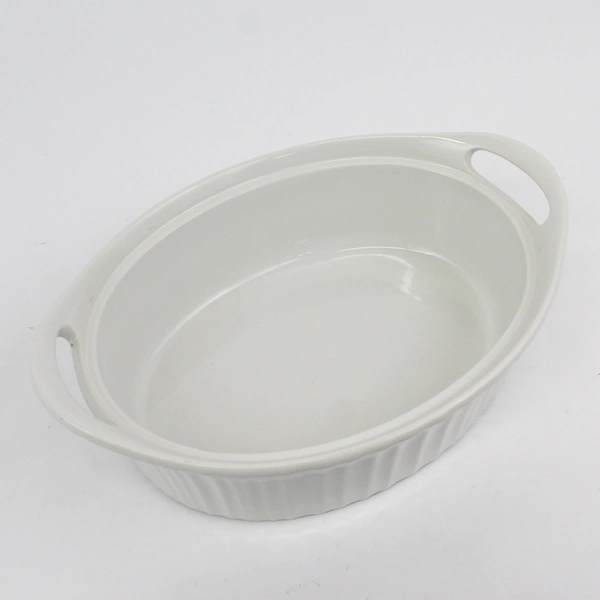Corning Ware French White Lidded 1.5QT Oval Stoneware Casserole Dish