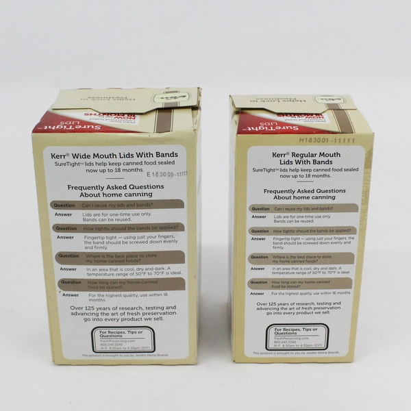 1 Box Each Kerr 12ct Regular Mouth and Wide Mouth Canning Jar Lids and Rings