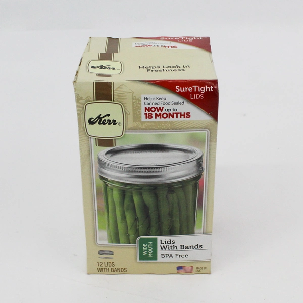 1 Box Each Kerr 12ct Regular Mouth and Wide Mouth Canning Jar Lids and Rings