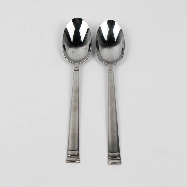 Lot Of 2 Oneida Silver Sunnybrook (Stainless) Flatware Serving Spoons 8.5" Long