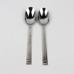 Lot Of 2 Oneida Silver Sunnybrook (Stainless) Flatware Serving Spoons 8.5" Long