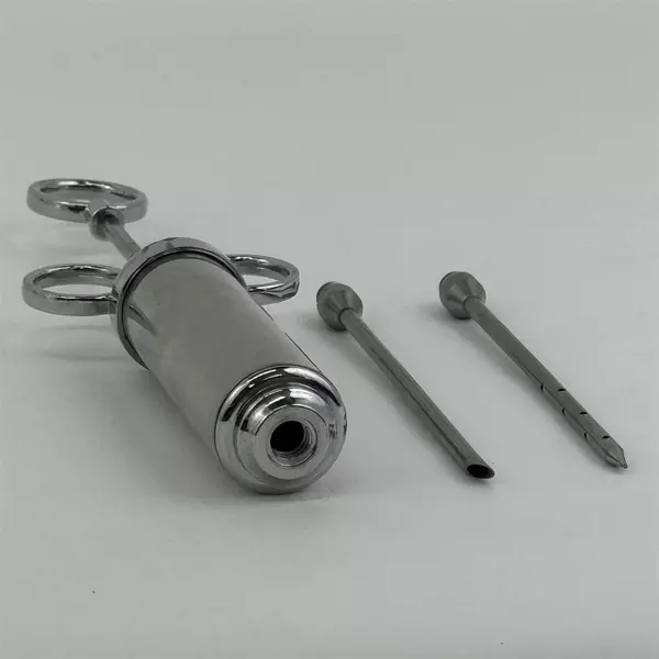 Stainless Steel Meat Turkey Seasoning Marinade Injector w/ 2 Needles