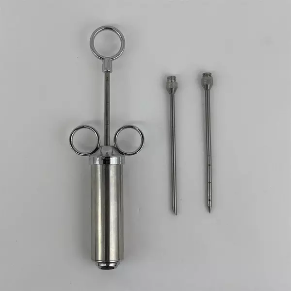 Stainless Steel Meat Turkey Seasoning Marinade Injector w/ 2 Needles