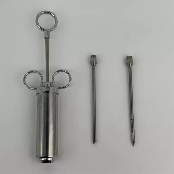Stainless Steel Meat Turkey Seasoning Marinade Injector w/ 2 Needles