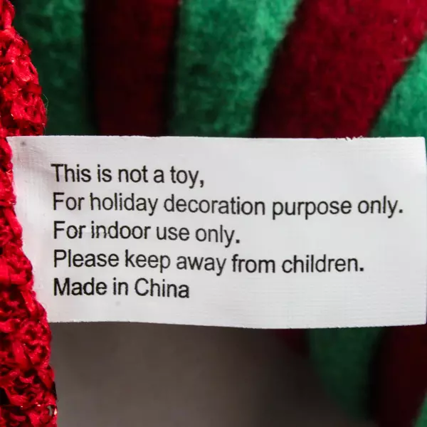 Vintage Christmas Fabric Wreath with Santa & Present