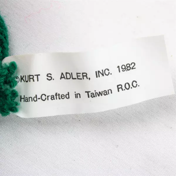 Lot of 2 Vtg Hand Knitted Christmas Stockings Red White Green Jingle Bells 19”