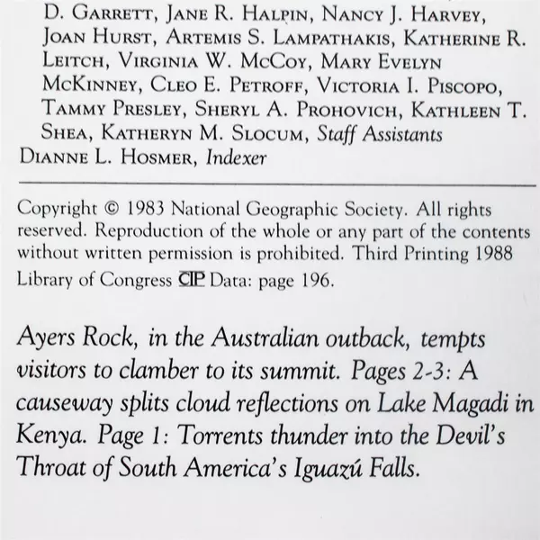 Nature's World of Wonders National Geographic Society Hardcover 