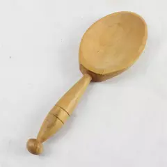 Solid Maple Short Handle Serving Spoon 10.25" Wooden Kitchen Utensil