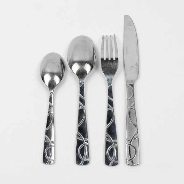 4-Piece Place Setting Cambridge Silver CBS224 Pattern Stainless Steel Rare