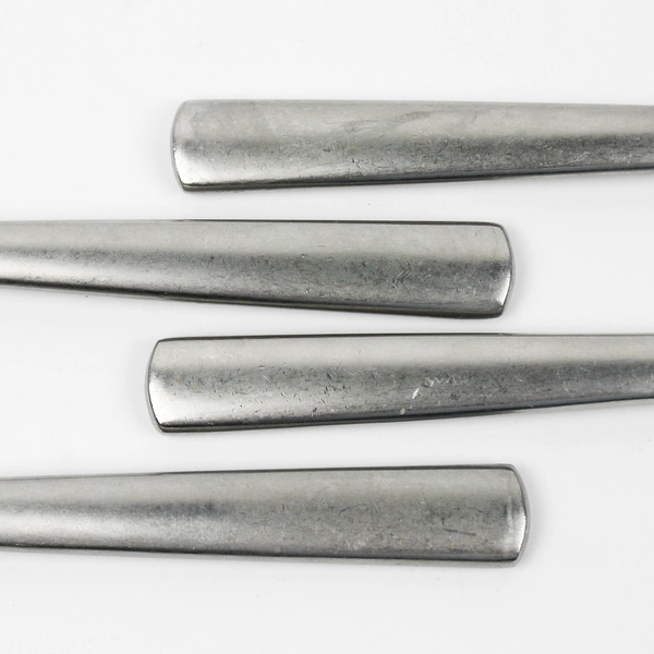 4 Cambridge Silver CBS119 18/10 Stainless Black Dot Oval Soup Spoons Very Rare