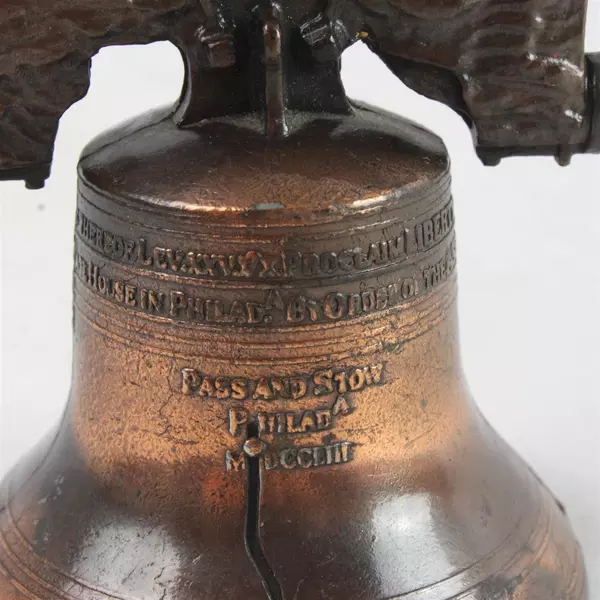 Mini Liberty Bell Souvenir Faux Copper Metal 2 3/4" Tall Collectible