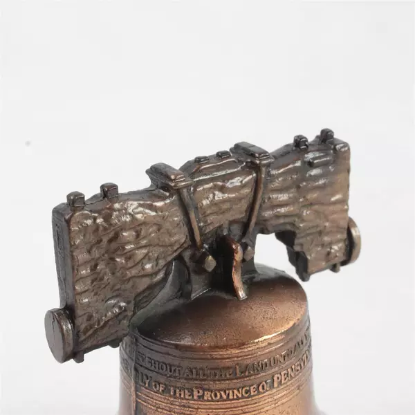 Mini Liberty Bell Souvenir Faux Copper Metal 2 3/4" Tall Collectible