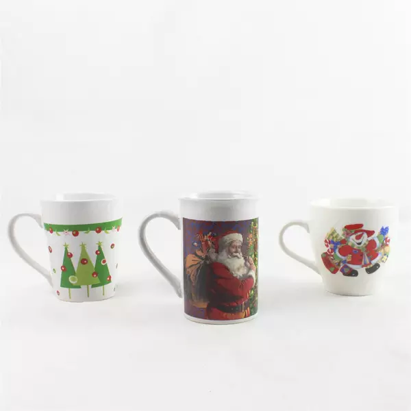 Set of 3 Royal Norfolk 12oz Christmas Coffee Mugs Ceramic Holiday