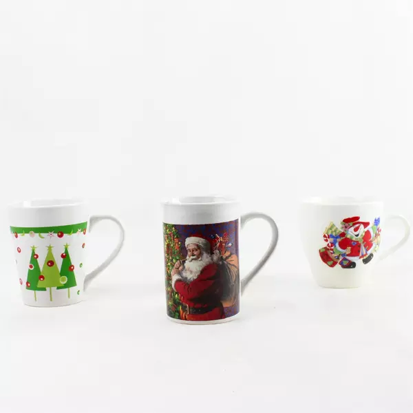 Set of 3 Royal Norfolk 12oz Christmas Coffee Mugs Ceramic Holiday
