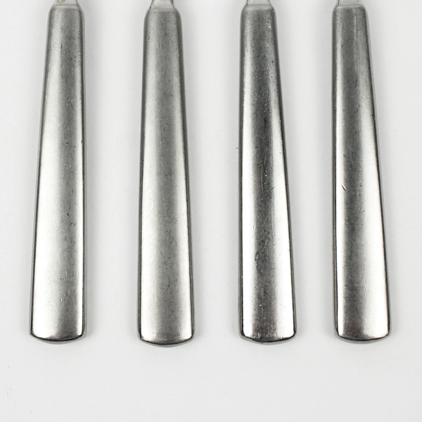 4 Cambridge Silver CBS119 18/10 Stainless Black Dot Dinner Forks Very Rare