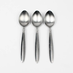 Lot of 3 Cambridge Silver CBS45 Pattern Oval Soup Spoons (Tablespoon) SS 8"