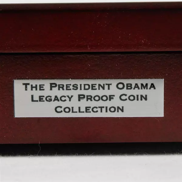 Barack Obama Legacy Silver Proof Coin w/ Cherry Wood Display Case & COA