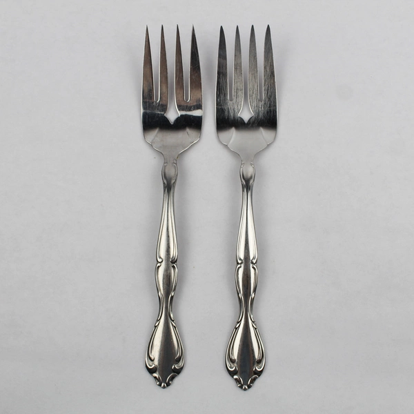 Lot of 2 Community by Oneida Silver Cantata Serving Forks, 8 3/8" Stainless