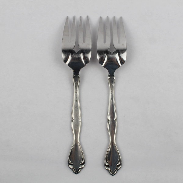 Lot of 2 Community by Oneida Silver Cantata Serving Forks, 8 3/8" Stainless