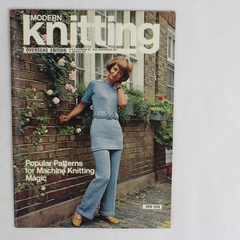 Vintage Modern Knitting Magazine Machine Knitting August 1970 Popular Patterns