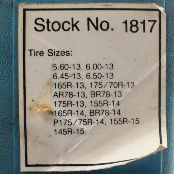 Security Chain Co. Tire Chains Model #1817 Original Storage case-Quick Grip