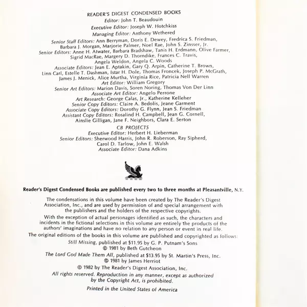 Best Sellers Readers Digest Condensed Books Still Missing Lord God Made Them All