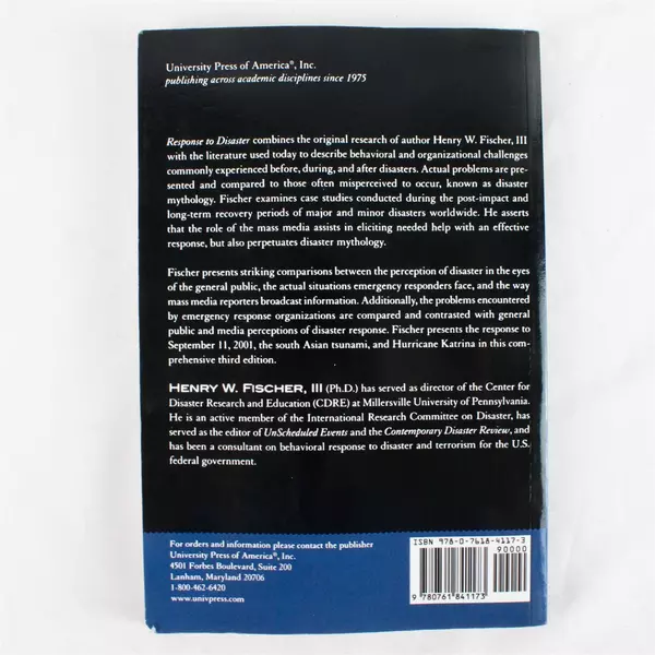 Response to Disaster Fact vs Fiction Sociological Examination Paperback 