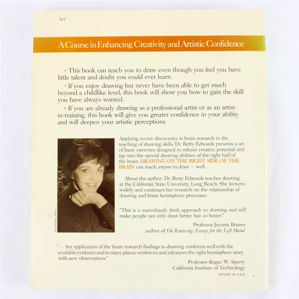 Drawing on the Right Side of the Brain Paperback Betty Edwards Art Instruction